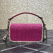 Valentino Garavani Locò pink small beaded shoulder bag - 4