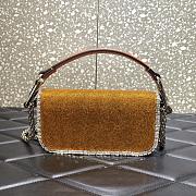 Valentino Garavani Locò orange small beaded shoulder bag - 6