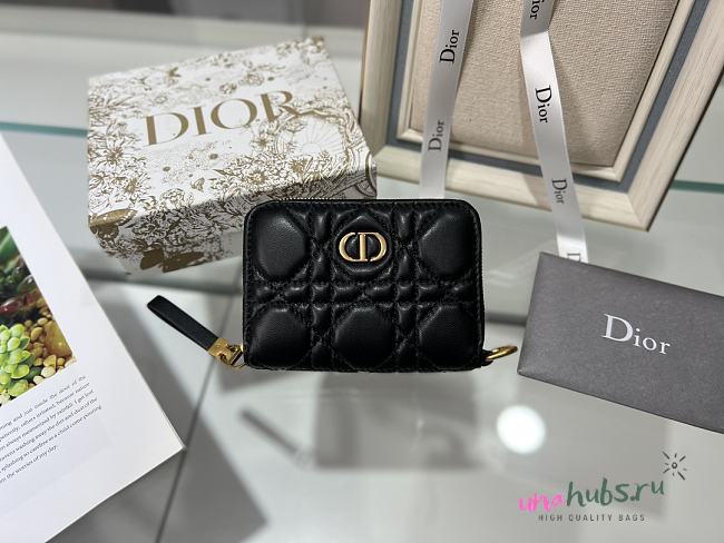 Dior black short zipper wallet - 1