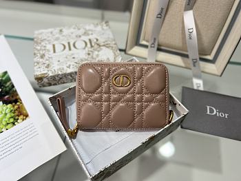 Dior beige short zipper wallet