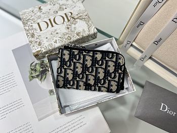 Dior monogram zipper wallet