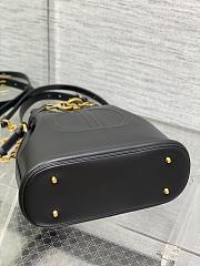 Dior C'est Golden Saddle CD-Embossed Black Calfskin Bag - 5