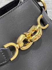 Dior C'est Golden Saddle CD-Embossed Black Calfskin Bag - 6