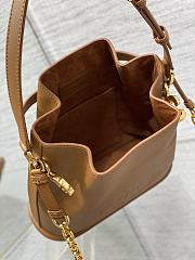 Dior C'est Golden Saddle CD-Embossed Brown Calfskin Bag - 2