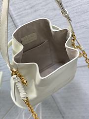 Dior C'est Golden Saddle CD-Embossed White Calfskin Bag - 5