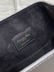 Dior C'est Golden Saddle CD-Embossed White Calfskin Bag - 6