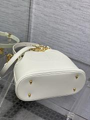 Dior C'est Golden Saddle CD-Embossed White Calfskin Bag - 2