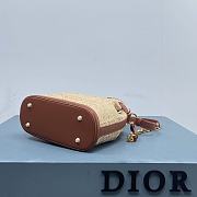 Dior C'est Golden Saddle CD-Embossed Raffia Calfskin Bag - 6