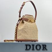 Dior C'est Golden Saddle CD-Embossed Raffia Calfskin Bag - 2