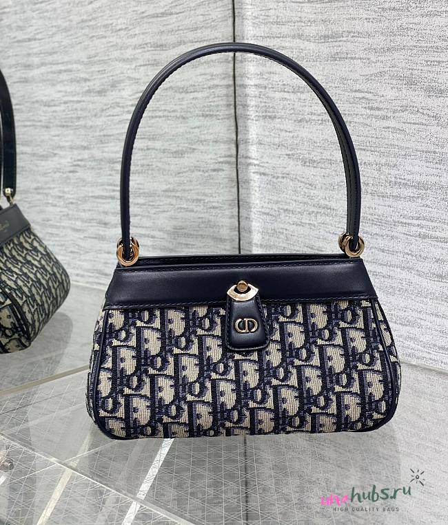 Dior Key Oblique Jacquard Blue Bag - 1