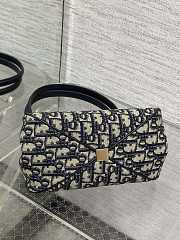 Dior Key Oblique Jacquard Blue Bag - 4