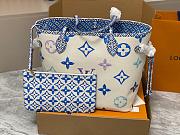 Louis Vuitton New Neverfull MM Blue M22980 Bag - 1