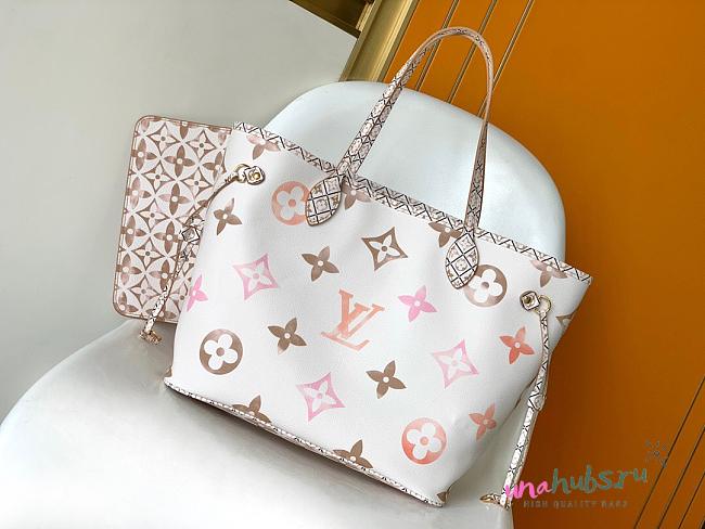 Louis Vuitton New Neverfull MM Beige M22980 Bag - 1