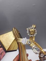 DOLCE & GABBANA Stone Embellished gold heeled Sandals - 5