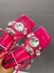 DOLCE & GABBANA Stone Embellished pink heeled Sandals - 2