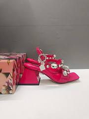 DOLCE & GABBANA Stone Embellished pink heeled Sandals - 4