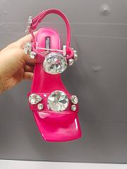 DOLCE & GABBANA Stone Embellished pink heeled Sandals - 5