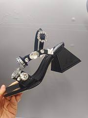 DOLCE & GABBANA Stone Embellished black heeled Sandals - 4