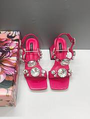 DOLCE & GABBANA Stone Embellished pink heeled Sandals - 1