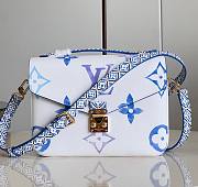 Louis Vuitton New Pochette Métis MM Blue Leather M23055 Bag - 1