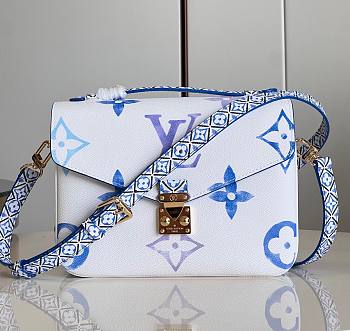 Louis Vuitton New Pochette Métis MM Blue Leather M23055 Bag