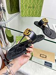 Gucci Double G thong black sandal 02 - 4