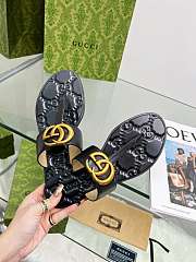 Gucci Double G thong black sandal 02 - 3