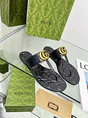 Gucci Double G thong black sandal 02 - 2