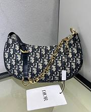 Dior CD Lounge Blue Oblique Jacquard Bag - 1