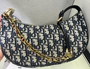 Dior CD Lounge Blue Oblique Jacquard Bag - 4