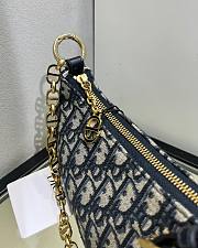 Dior CD Lounge Blue Oblique Jacquard Bag - 2