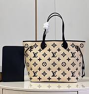 Louis Vuitton Neverfull MM Beige Bag  - 1