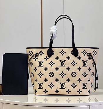 Louis Vuitton Neverfull MM Beige Bag 