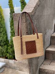 LOEWE X Paula's Ibiza Square Raffia Basket Tote Bag - 1