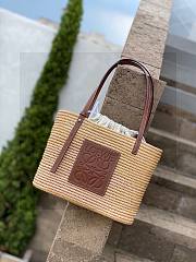 LOEWE X Paula's Ibiza Square Raffia Basket Tote Bag - 4