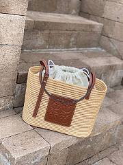 LOEWE X Paula's Ibiza Square Raffia Basket Tote Bag - 6