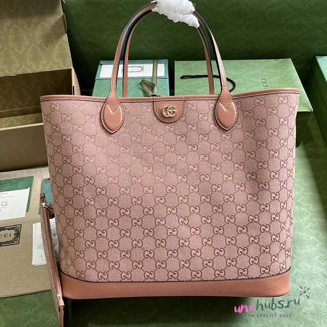 Gucci Ophidia Pink GG Large Tote Bag  - 1