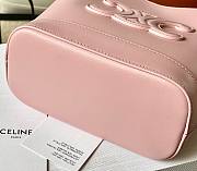 Celine Small Cuir Triomphe Embroidery Pink Bucket - 2