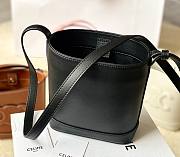 Celine Small Cuir Triomphe Embroidery Black Bucket - 6