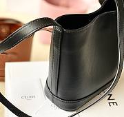 Celine Small Cuir Triomphe Embroidery Black Bucket - 5