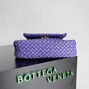 Bottega Veneta Cobble Black Shoulder Purple Bag - 2