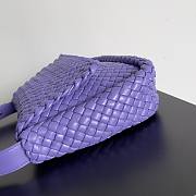 Bottega Veneta Cobble Black Shoulder Purple Bag - 4