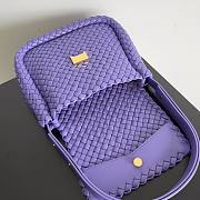 Bottega Veneta Cobble Black Shoulder Purple Bag - 5