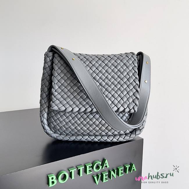 Bottega Veneta Cobble Gray Shoulder Bag - 1