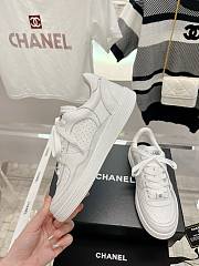 Chanel 23A White Leather Shoes - 4