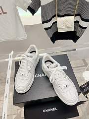 Chanel 23A White Leather Shoes - 3