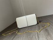 Fendi Logo Lettering Chain-link White Wallet - 6