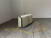 Fendi Logo Lettering Chain-link White Wallet - 3