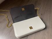 Fendi Logo Lettering Chain-link White Wallet - 2