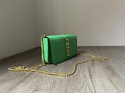 Fendi Logo Lettering Chain-link blue Wallet - 6